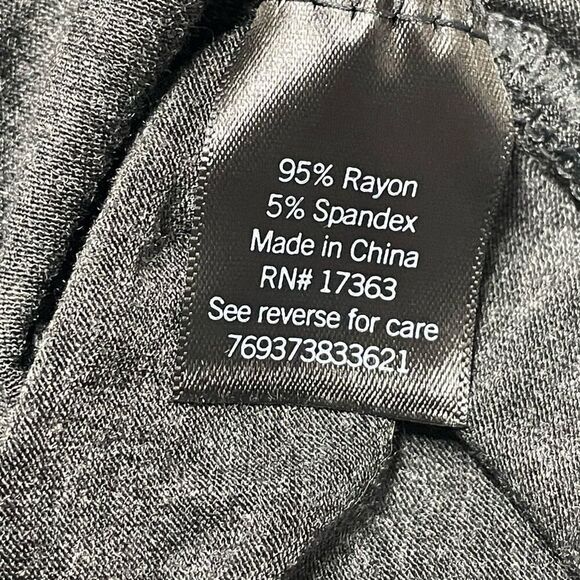 Simply Vera Gray Basic Luxury 3/4 Sleeve Pajama Shirt - Picture 7 of 7